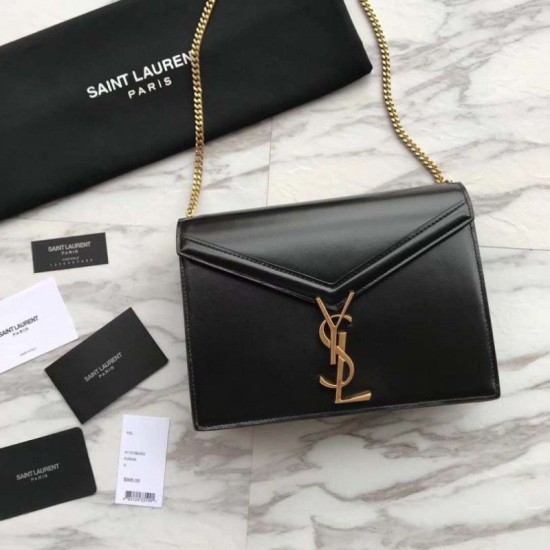 Replica YSL Saint Laurent Medium Cassandra Monogram Envelope Borse Nero