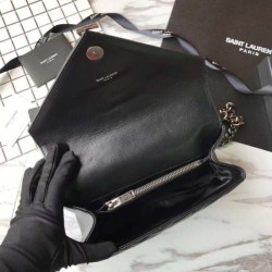 Replica YSL Saint Laurent Media Monogram Kate Chain Borse a tracolla Nero Replica YSL Saint Laurent Media Monogram Kate Chain Borse a tracolla Nero