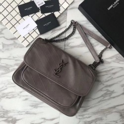 Replica YSL Saint Laurent Medium Niki Chain Borse Grigia