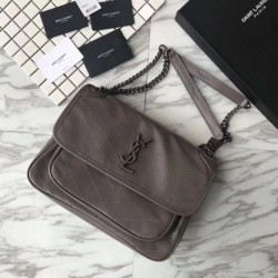 Replica YSL Saint Laurent Medium Niki Chain Borse Grigia