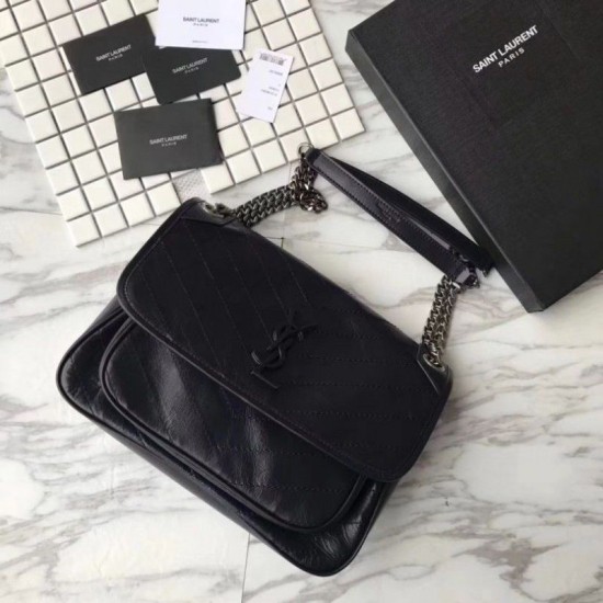 Replica YSL Saint Laurent Medium Niki Chain Borse Nero