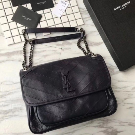 Replica YSL Saint Laurent Medium Niki Chain Borse Nero