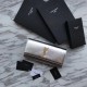 Replica Saint Laurent Classic Metallic Monogramme frizione Argento Replica Saint Laurent Classic Metallic Monogramme frizione Argento