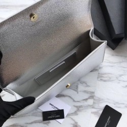 Replica Saint Laurent Classic Metallic Monogramme frizione Argento