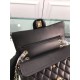 Replica Medium Classica Flap in pelle di agnello nero GHW A01112