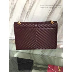 Replica Borsa Spalla Saint Laurent Monogram  Graduata Spalla Borsa Borgogna Y230310
