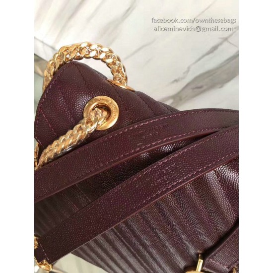 Replica Borsa Spalla Saint Laurent Monogram  Graduata Spalla Borsa Borgogna Y230310