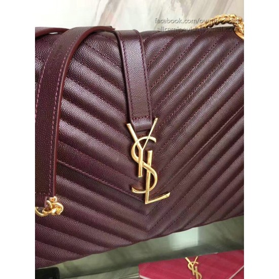 Replica Borsa Spalla Saint Laurent Monogram  Graduata Spalla Borsa Borgogna Y230310