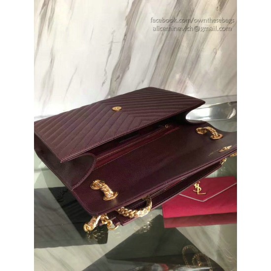Replica Borsa Spalla Saint Laurent Monogram  Graduata Spalla Borsa Borgogna Y230310