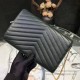 Replica Raccoglitore YSL Saint Laurent della catena di cuoio della Matelasse di  Green Grained