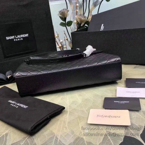 Replica Yves Saint Laurent grande borsa a tracolla della spalla borsa nera Y221250