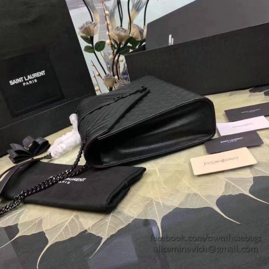 Replica Yves Saint Laurent grande borsa a tracolla della spalla borsa nera Y221250