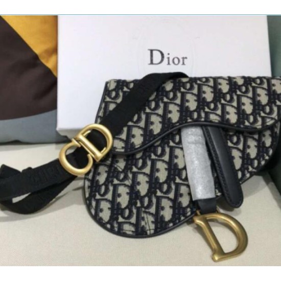 Replica Cintura Christian Dior Saddle Camouflage Pouch Nero