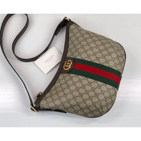 Replica Borsa a tracolla Ophidia GG piccola 598125 marrone