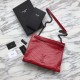 Replica Shopping bag YSL Saint Lauren Niki Medium in pelle vintage increspata rossa