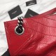 Replica Shopping bag YSL Saint Lauren Niki Medium in pelle vintage increspata rossa