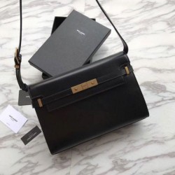 Replica Borsa a tracolla Baguette YSL Saint Laurent Manhattan nera