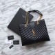 Replica Borsa shopping YSL Saint Laurent Pelle di vitello Nera