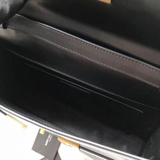 Replica Borsa a tracolla Baguette YSL Saint Laurent Manhattan nera