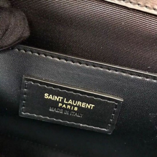 Replica Borsa a tracolla Baguette YSL Saint Laurent Manhattan nera