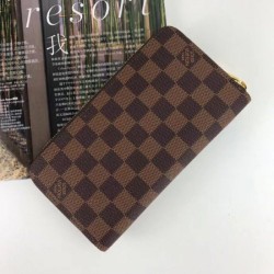 Replica Portafoglio Zippy Damier Ebene Canvas N60046