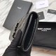 Replica Portafoglio grande YSL Saint Laurent Niki in pelle nera increspata vintage