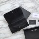 Replica Portafoglio grande YSL Saint Laurent Niki in pelle nera increspata vintage