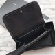 Replica Portafoglio grande YSL Saint Laurent Niki in pelle nera increspata vintage