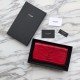 Replica Portafoglio grande YSL Saint Laurent Niki in pelle increspata vintage rosso