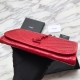 Replica Portafoglio grande YSL Saint Laurent Niki in pelle increspata vintage rosso