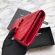 Replica Portafoglio grande YSL Saint Laurent Niki in pelle increspata vintage rosso