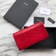 Replica Portafoglio grande YSL Saint Laurent Niki in pelle increspata vintage rosso