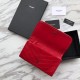 Replica Portafoglio grande YSL Saint Laurent Niki in pelle increspata vintage rosso