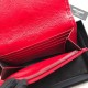 Replica Portafoglio grande YSL Saint Laurent Niki in pelle increspata vintage rosso