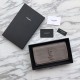 Replica Portafoglio grande YSL Saint Laurent Niki in pelle increspata grigio vintage Replica Portafoglio grande YSL Saint Laurent Niki in pelle increspata grigio vintage