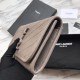 Replica Portafoglio grande YSL Saint Laurent Niki in pelle increspata grigio vintage Replica Portafoglio grande YSL Saint Laurent Niki in pelle increspata grigio vintage