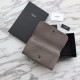 Replica Portafoglio grande YSL Saint Laurent Niki in pelle increspata grigio vintage Replica Portafoglio grande YSL Saint Laurent Niki in pelle increspata grigio vintage
