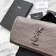 Replica Portafoglio grande YSL Saint Laurent Niki in pelle increspata grigio vintage Replica Portafoglio grande YSL Saint Laurent Niki in pelle increspata grigio vintage