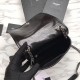 Replica Portafoglio a catena YSL Saint Laurent Niki in pelle nera increspata vintage