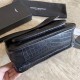 Replica Borsa a catena media Niki YSL Saint Laurent in coccodrillo nera