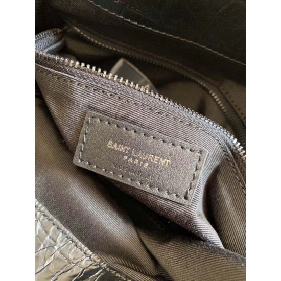 Replica Borse YSL Saint Lauren Shopping  Niki Medium nera in coccodrillo