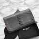 Replica Portafoglio grande YSL Saint Laurent Niki in pelle increspata vintage grigio scuro Replica Portafoglio grande YSL Saint Laurent Niki in pelle increspata vintage grigio scuro