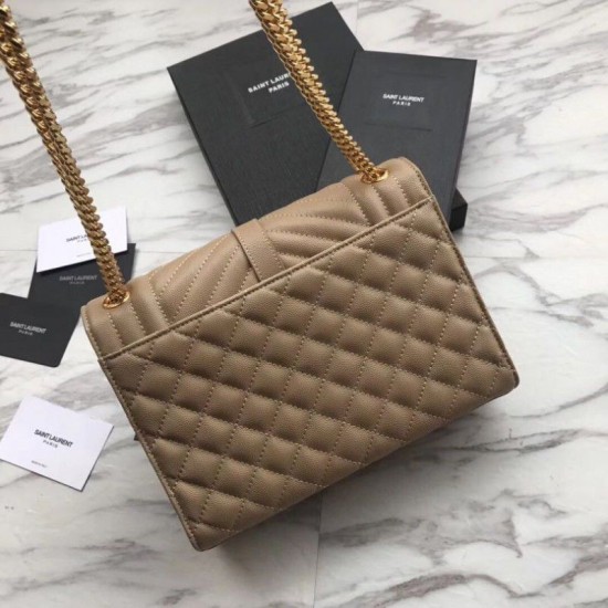 Replica Busta bustina YSL Saint Laurent Albicocca goffrata grana