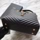 Replica Borsa shopping YSL Saint Laurent Pelle di vitello Nera