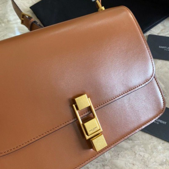 Replica Borsa Monogram Satchel Yatch Saint Laurent Carre Marrone