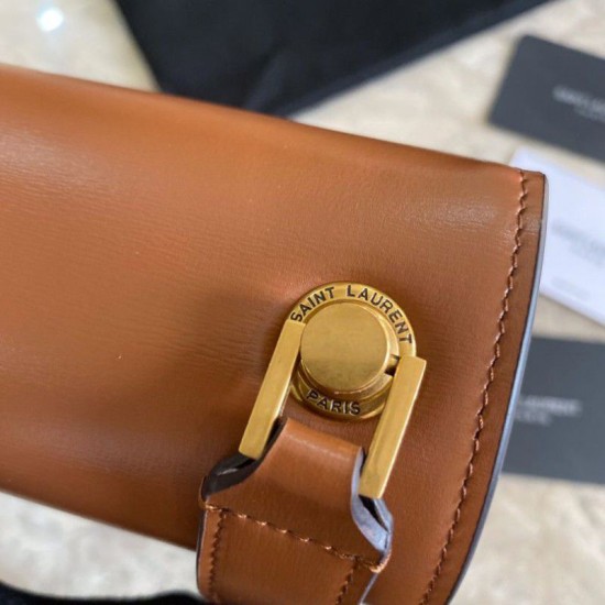 Replica Borsa Monogram Satchel Yatch Saint Laurent Carre Marrone