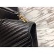 Replica Saint Laurent grandi borse Monogram universitari in nero di capra