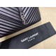 Replica Saint Laurent grandi borse Monogram universitari in nero di capra