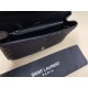 Replica Saint Laurent grandi borse Monogram universitari in nero di capra