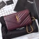 Replica YSL Saint Laurent Granulato Matelasse Chain Portafoglio Chiaretto
